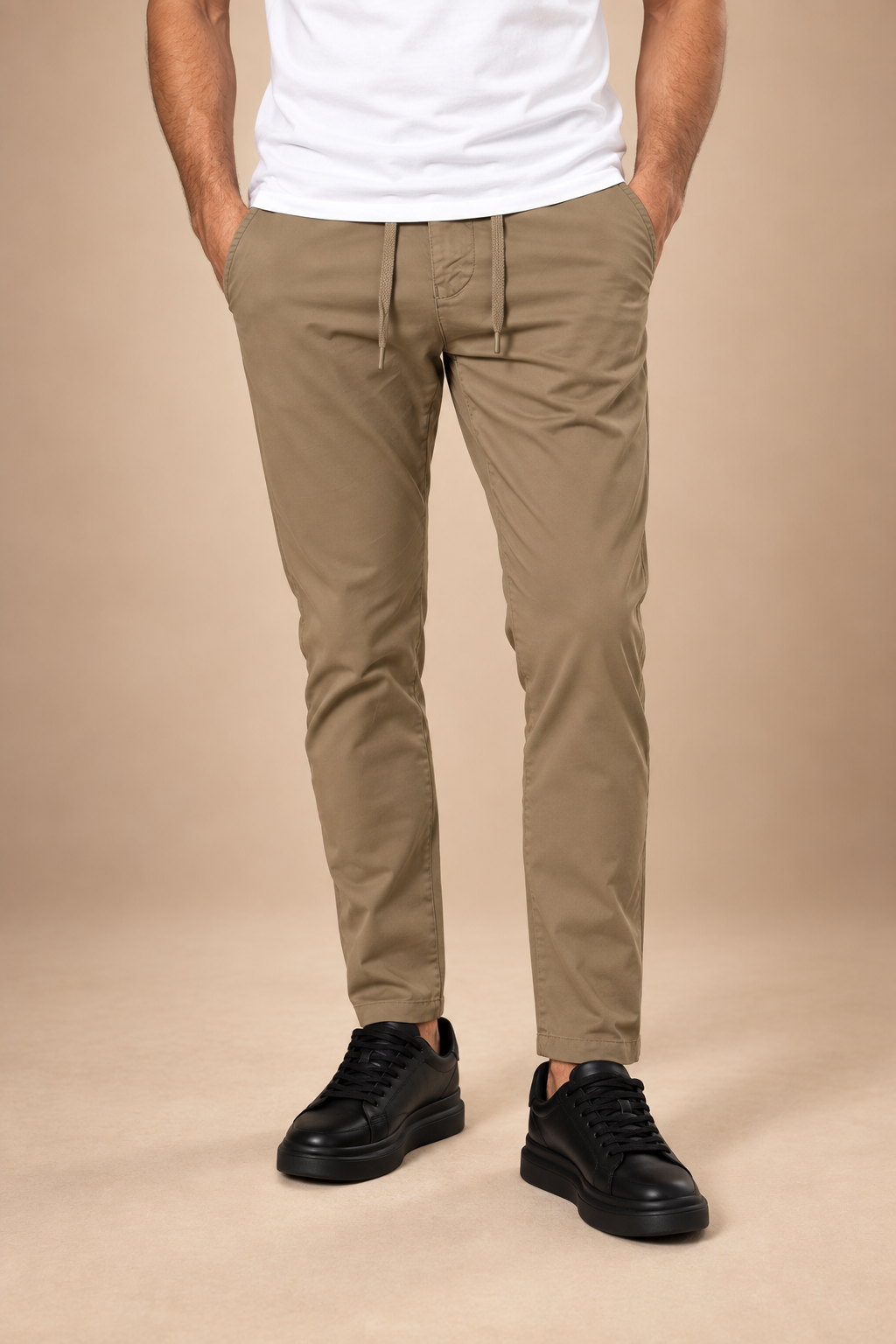 Grotti Bel Bağlamalı Pantolon — Stone
