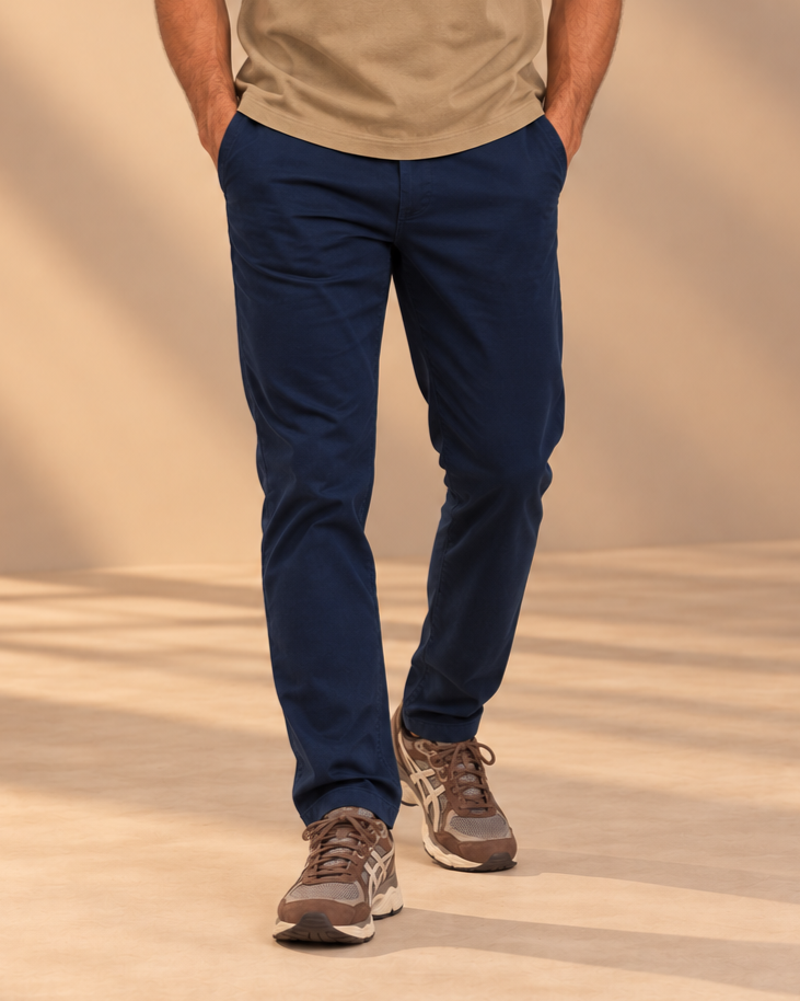 Siena Chino Pantolon — Navy Blue