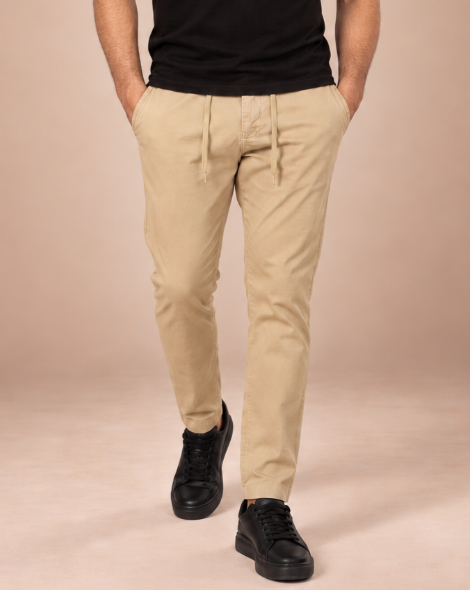 Grotti Bel Bağlamalı Pantolon — Beige