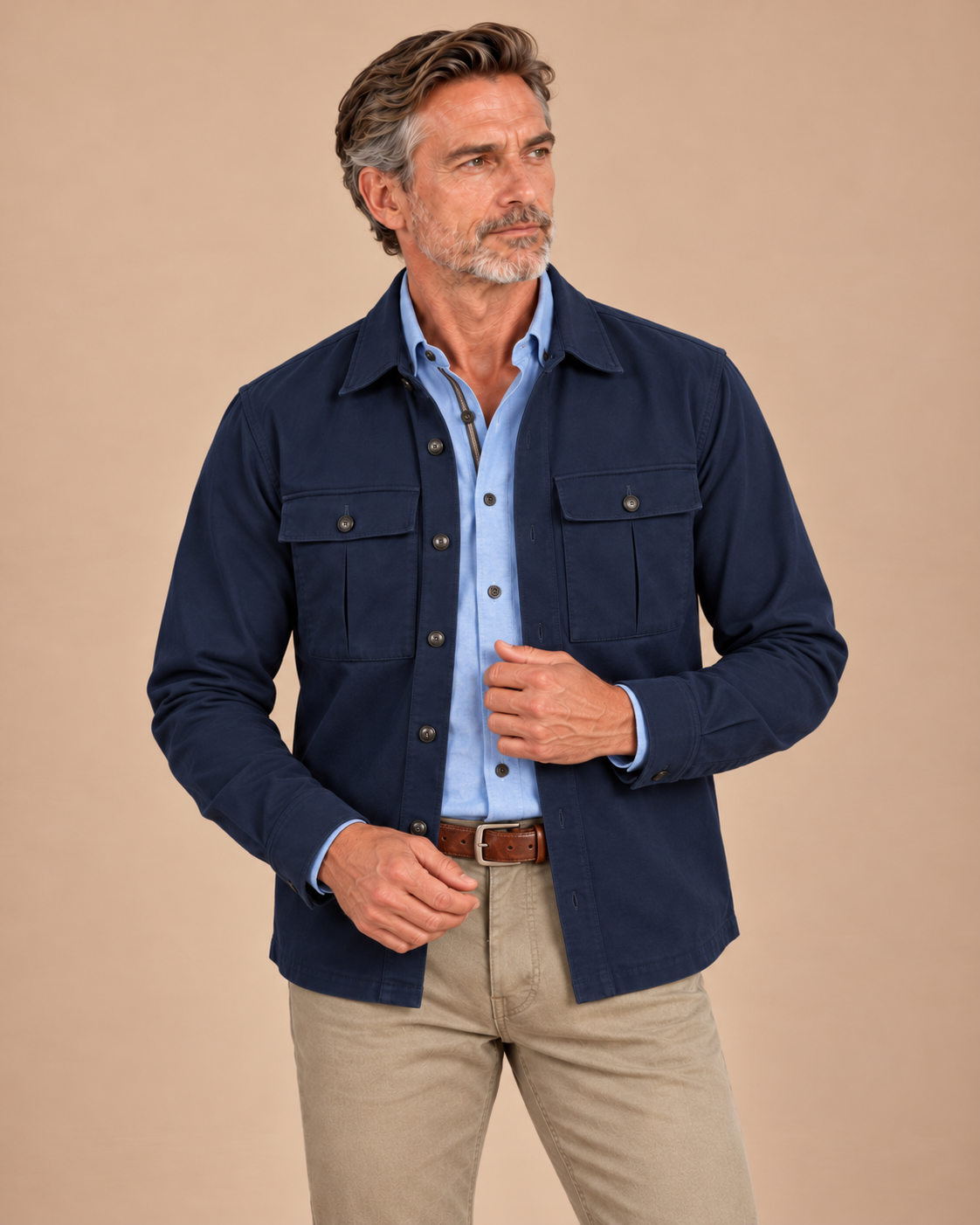Patrol Overshirt — Navy Blue