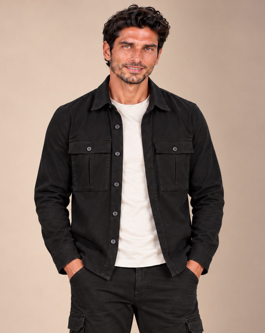 Patrol Overshirt — Black